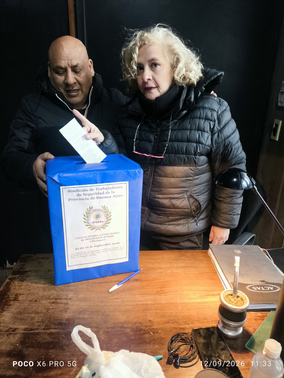 Trabajadores votando en la elección de delegados de base del STSPBA